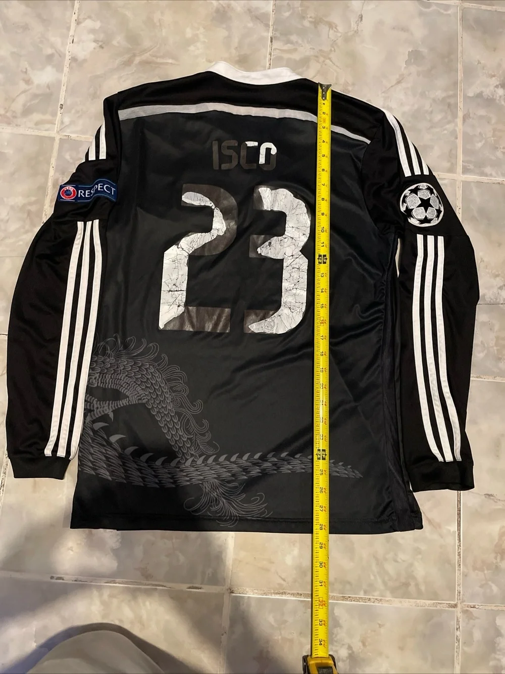 Real Madrid Adidas 2014 Yohji Yamamoto Dragon Francisco “ISCO” Suárez Jersey S/M